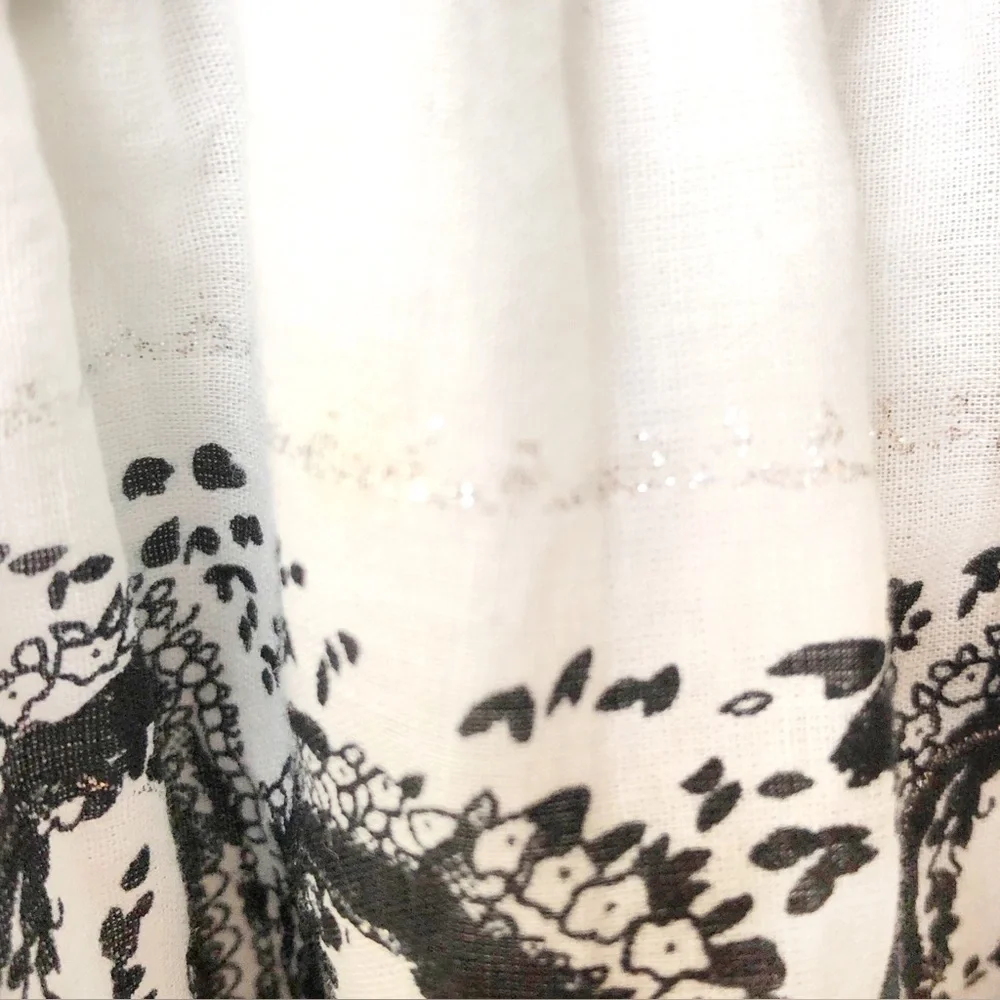 *SOLD* Cool Cotton Paisley Sundress Fully Lined Padded Top Elastic Shirring Sz L - Picture 6 of 12